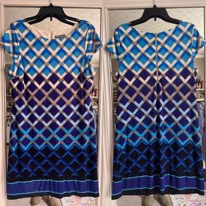 Roz & Ali Blue Shift Dress